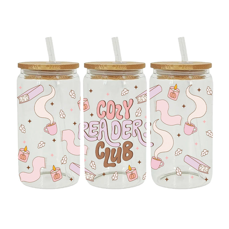 Cosy Reader Club Cup with lid & straw