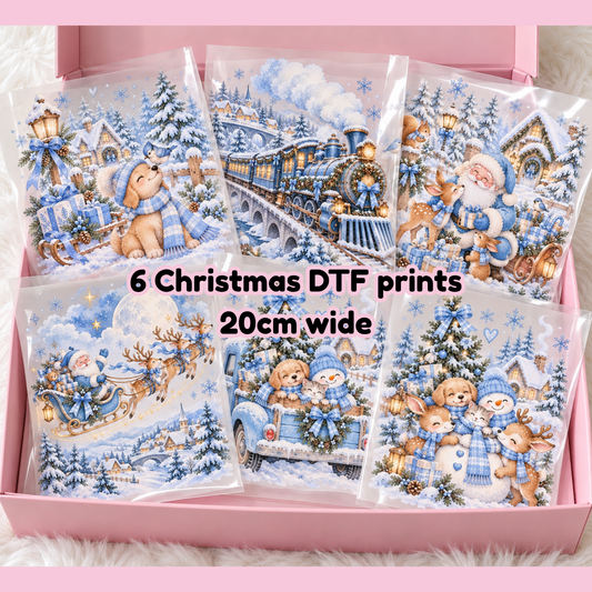 Blue Christmas DTF Bundle