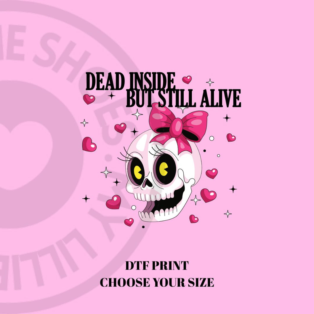Dead inside Halloween DTF transfer