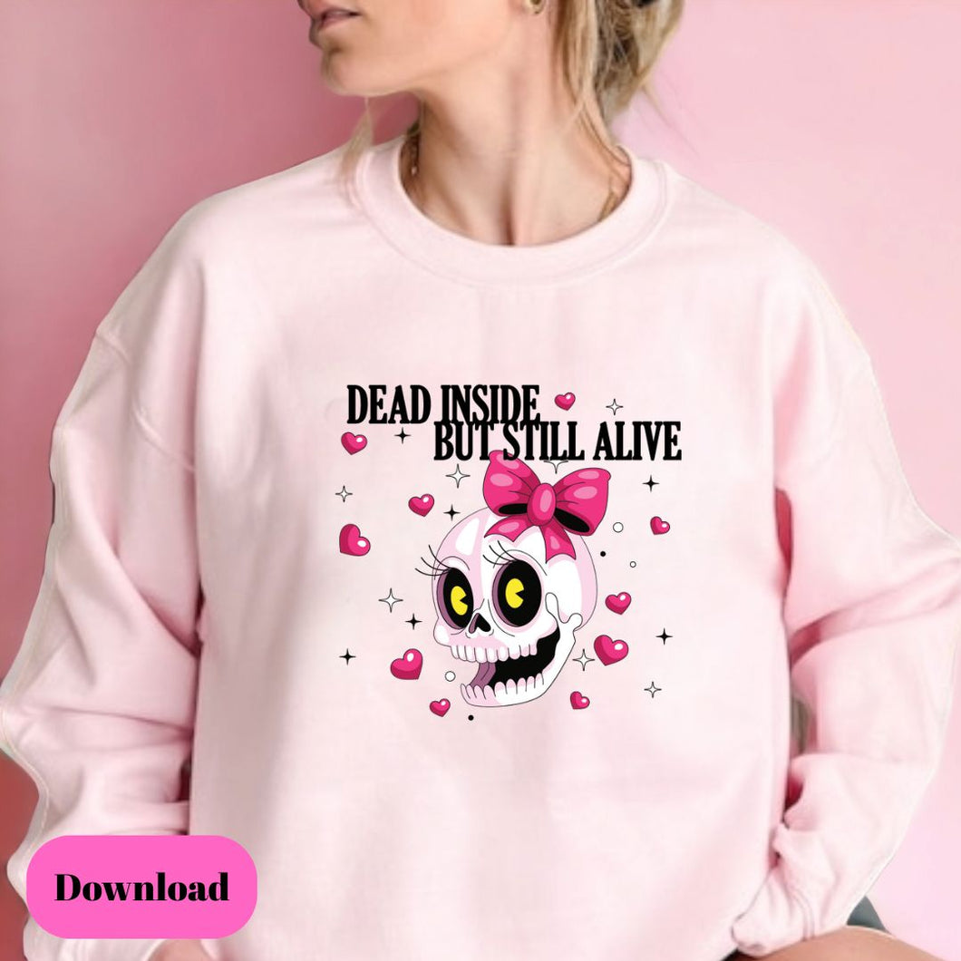Dead inside halloween print
