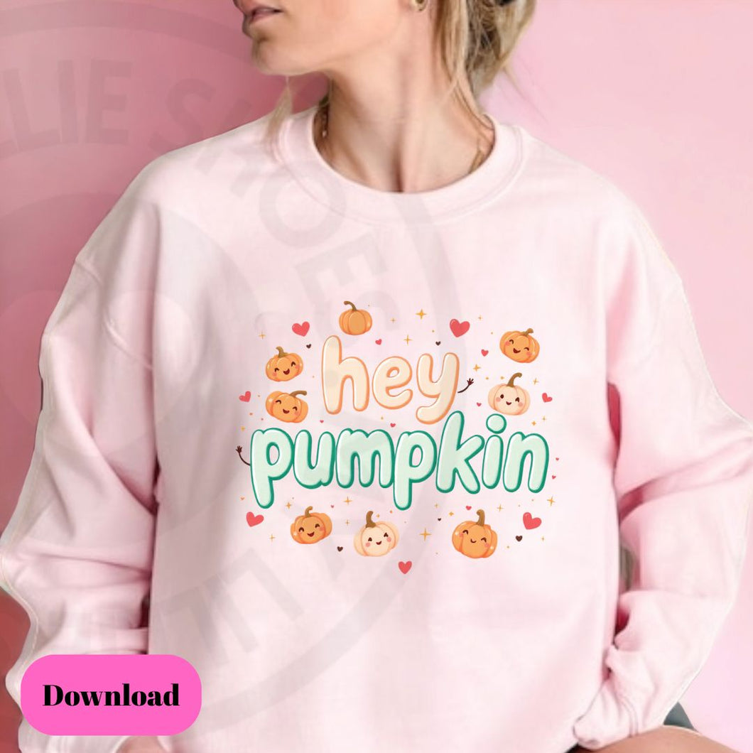 Hey pumpkin halloween print