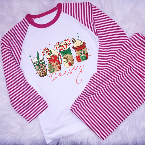 Kids Personalised Christmas pyjamas