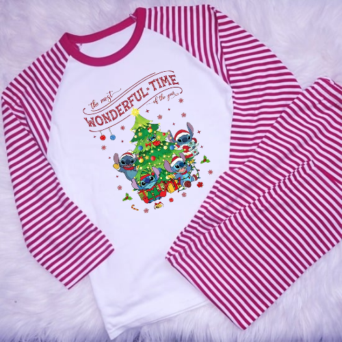 Adults Stitch Christmas pyjamas