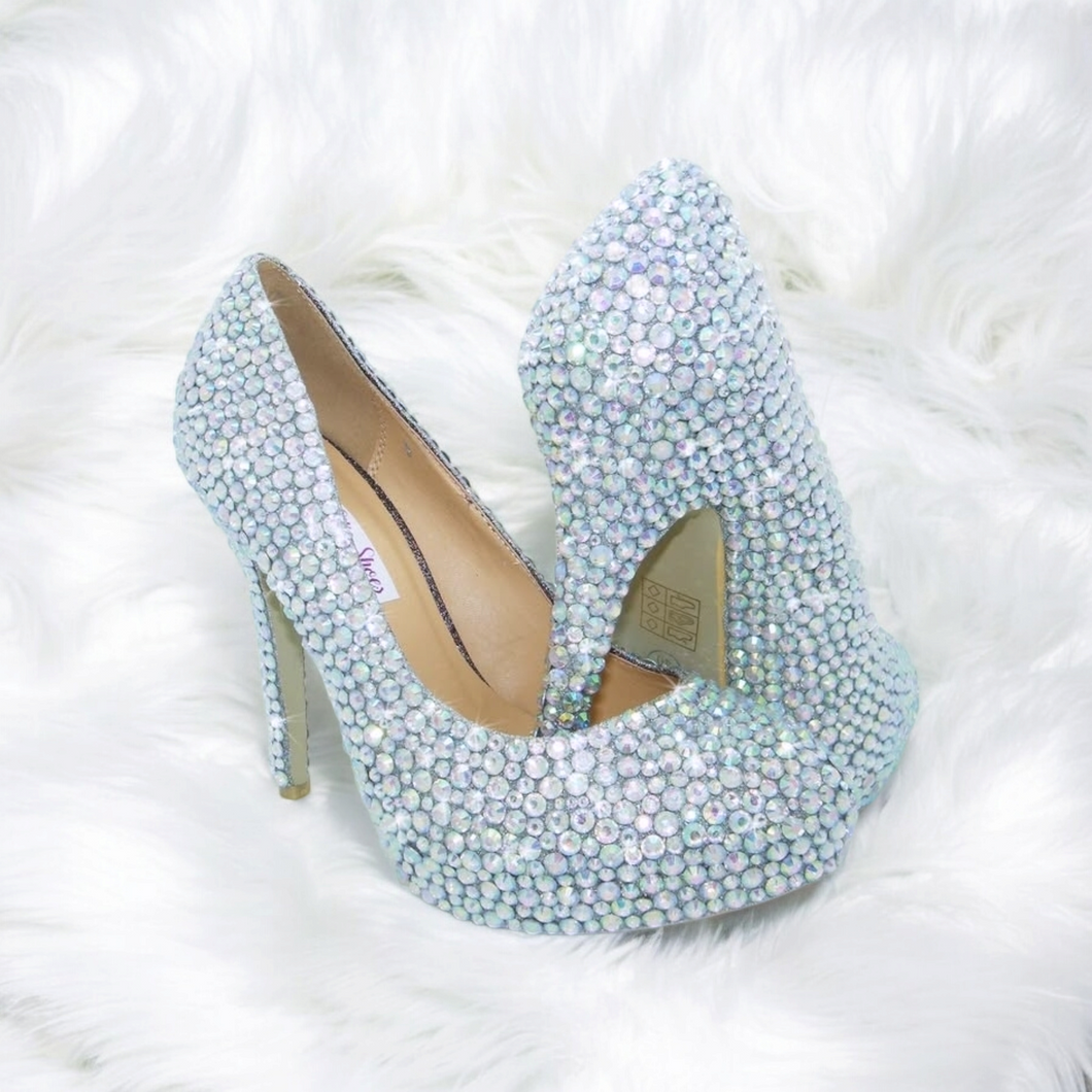 AB rhinestone 4.5 inch heels