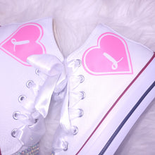 Load image into Gallery viewer, Baby Pink Heart Initial Pumps
