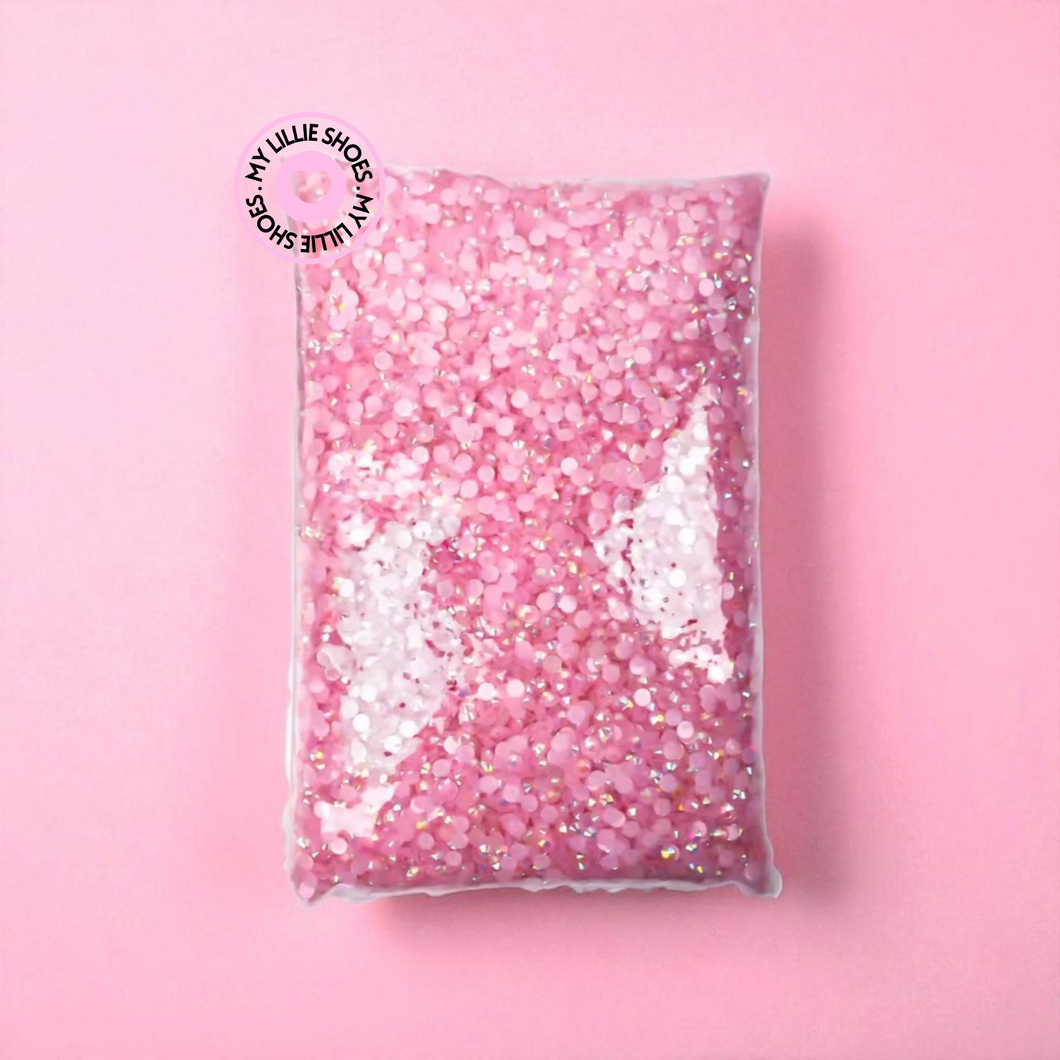 Light Pink Jelly AB Flatback Rhinestones