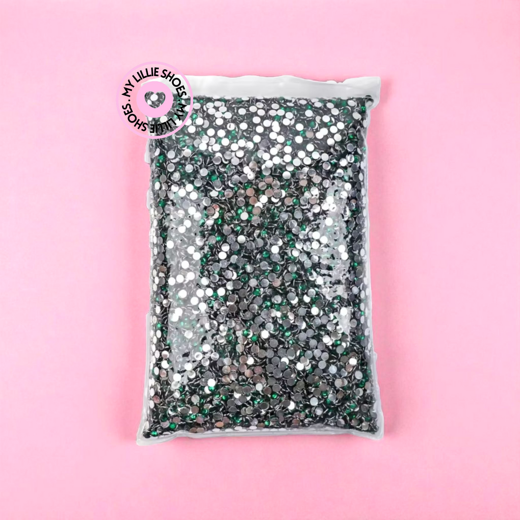 Emerald Green Flatback Rhinestones