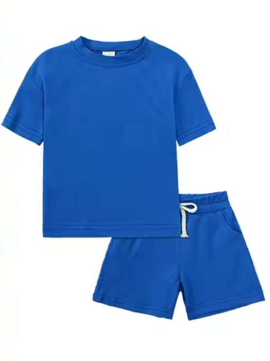 Blue shorts set