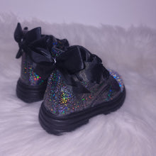 Load image into Gallery viewer, Black Glitter Rhinestone Boots
