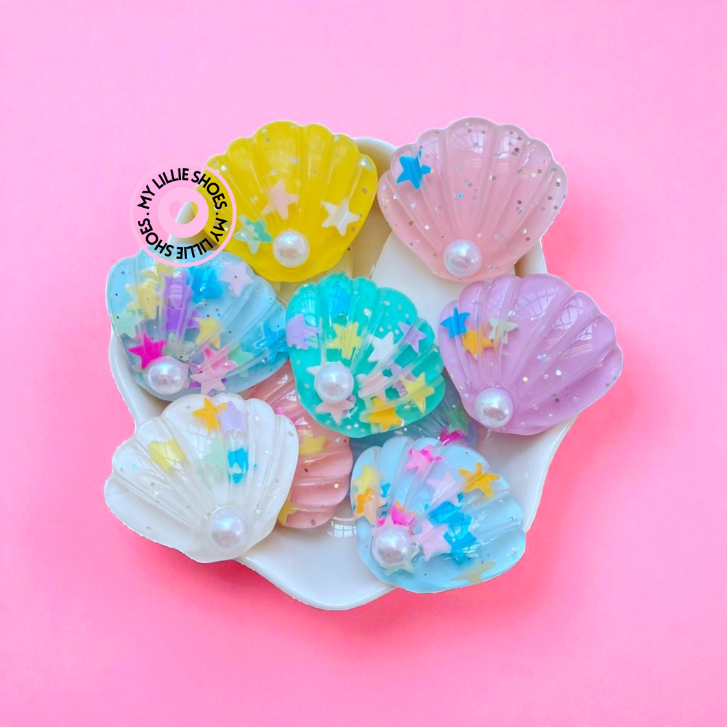 10pcs Mixed Sea Shell Flatback Embellishments