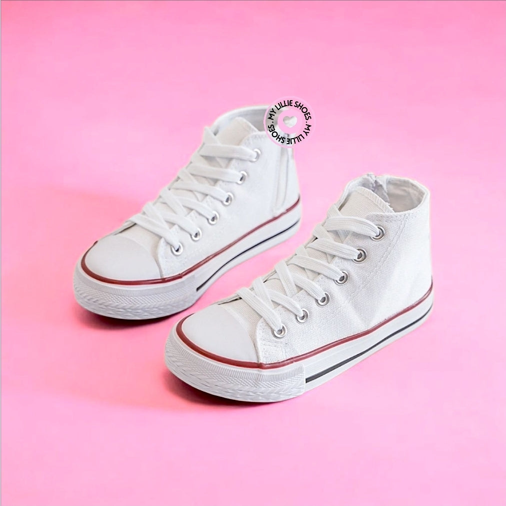 White Canvas Pumps 28-35