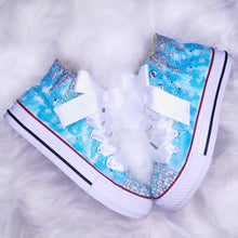 Load image into Gallery viewer, Ice Queen Blue Sparkly Pumps
