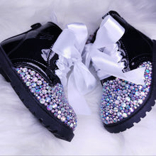 Load image into Gallery viewer, Black PU Full Rhinestone Boots
