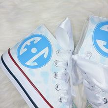 Load image into Gallery viewer, Baby Blue Marble Monogram Pumps

