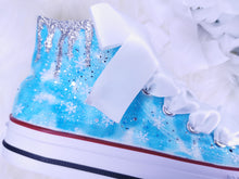 Load image into Gallery viewer, Ice Queen Blue Sparkly Pumps
