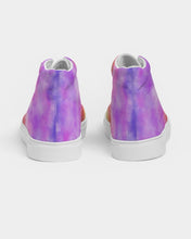 Load image into Gallery viewer, Rainbow Tie Dye Women&#39;s Hightop Canvas Shoe
